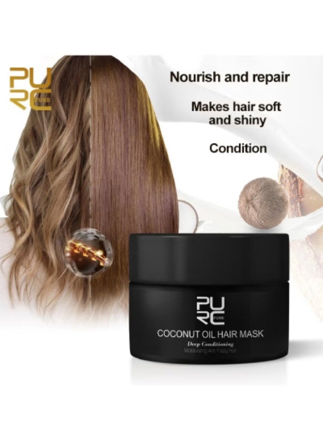 PURC Baked Oil Coconut Hair Mask 50ml – Deep Repair & Hydration Treatment for Dry, Frizzy, and Damaged Hair – Enriched with Natural Coconut Oil, Vitamin E & Fatty Acids for Smooth, Shiny, and Healthy Hair - Image 1