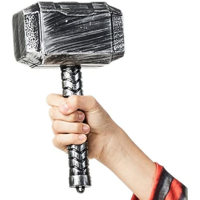 24CM HAMMER COSPLAY THUNDER HAMMER FIGURE WEAPONS MODEL KIDS GIFT MOVIE METAL MATERIAL AMERICAN SUPER HEROES WEAPEN - Image 4