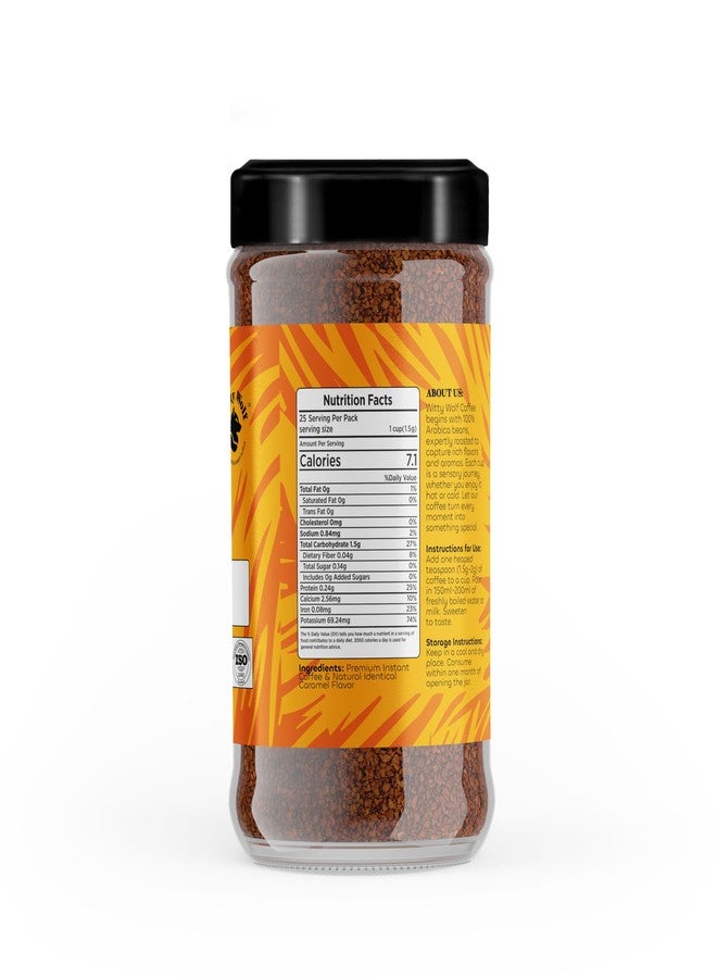 Witty Wolf Premium Caramel Instant Flavored Coffee Combo (50gm + 50gm) | Espresso, Latte & Cappuccino | Hot & Cold Coffee (Pack of 2) - Image 2