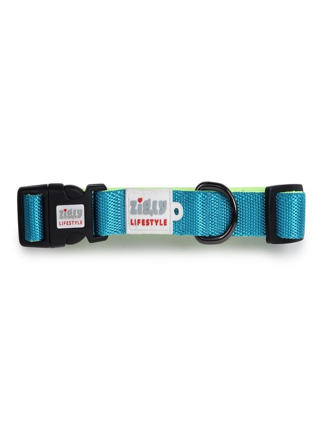 Zigly Lifestyle Classic Padded Dog Collar (Large, 25 mm, Neon Green) | Adjustable Fit | Comfortable & Durable Design | Soft Padding for Daily Walks, Training & Outdoor Use - Image 3