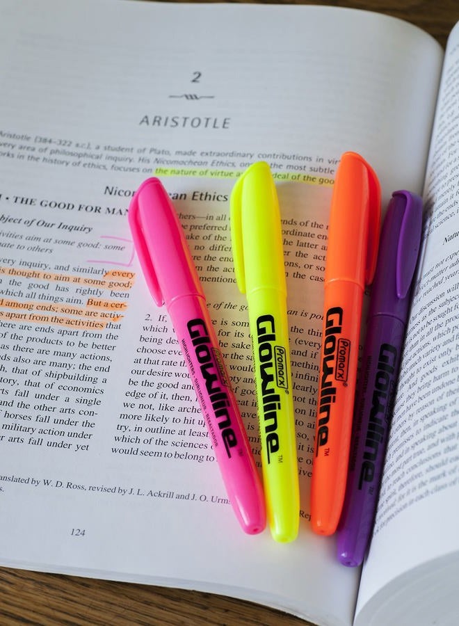 Promarx Pocket Stick Highlighters, Assorted Colors, 4 Count - Image 2