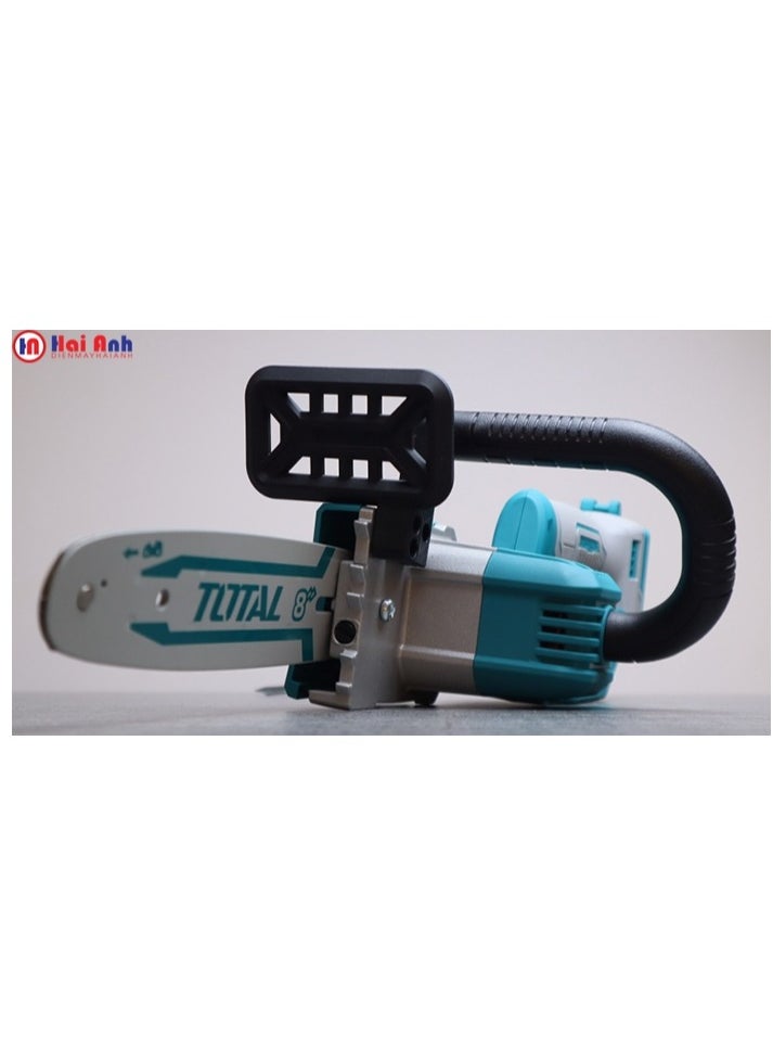 TOTAL - Super Total 20V Lithium-Ion Brushless Cordless Chain Saw - 8" Bar, 7.5m/s Speed, Includes Battery, Charger & Accessories for Easy Tree Cutting & Pruning TGSLI20851 - Image 1