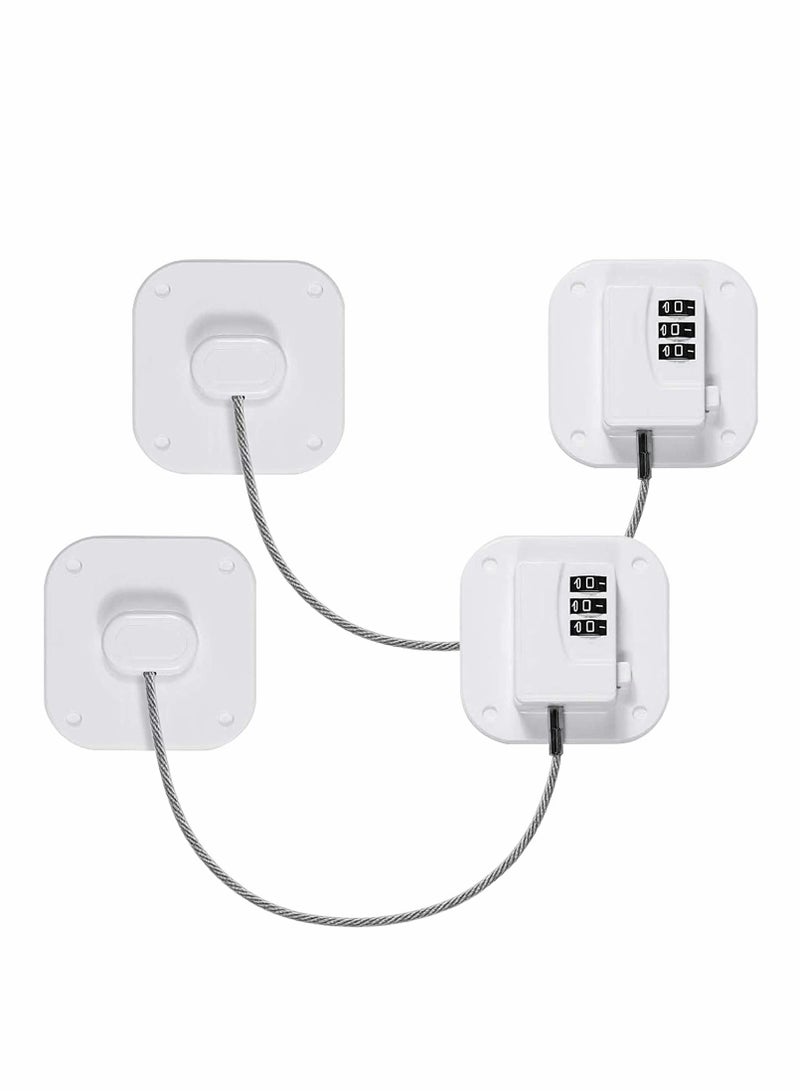 Excefore Refrigerator Lock Combination with Digital Password, Easy to Install Child Safety Cabinet Lock for Kitchen Cabinet Lock - Image 1
