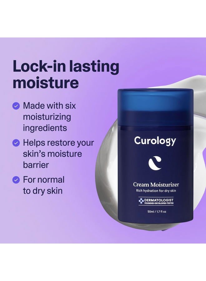 Curology Cream Moisturizer, Rich Hydrating Face Lotion for Dry Skin, with Shea Butter and Hyaluronic Acid, 1.7 fl oz - Image 3