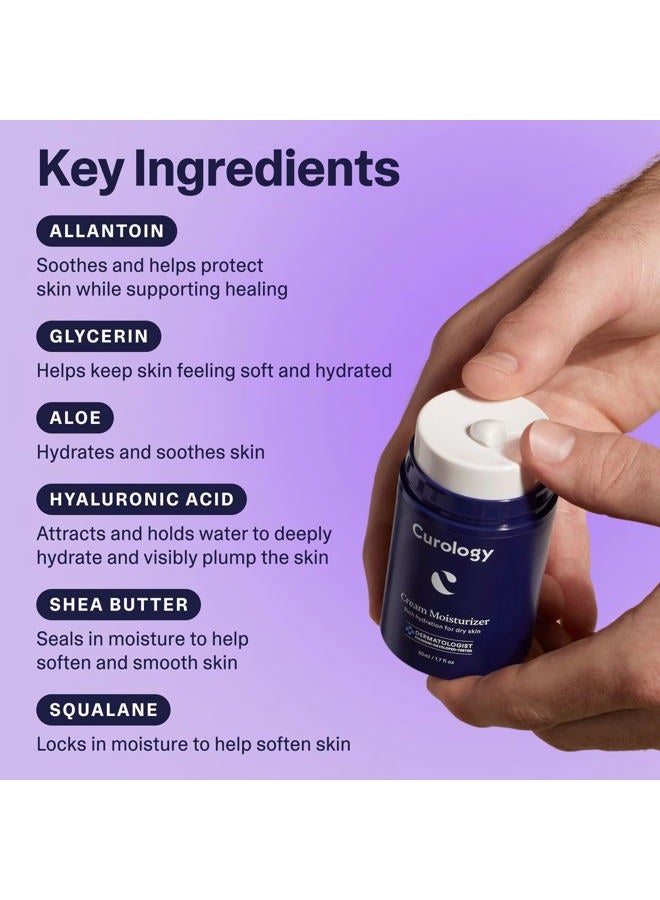 Curology Cream Moisturizer, Rich Hydrating Face Lotion for Dry Skin, with Shea Butter and Hyaluronic Acid, 1.7 fl oz - Image 4