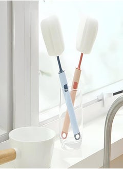 Generic Replaceable Sponge Bottle Brush - Get the practical bottle brush with removable sponge head that provides strong suction and makes cleaning bottles easy! (2 Pack) 
