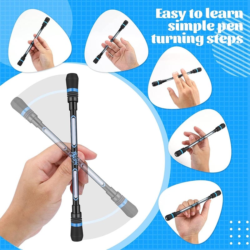 DMG TECH Spinning Pen, 4Pcs Spinning Rotating Pen, Rolling Finger Rotating Pen, Fidget Pens, Anti Slip Coating Spinning Rotating Pen, Decompression Gel Pens, For Kids Adults - Image 5