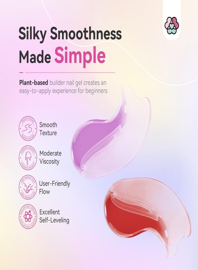 SAVILAND Builder Nail Gel 24 Colors: Castor Oil & Vitamin E Builder in a Bottle Translucent Color Hard Gel for Nails Strengthener Extension Care Repair Home Salon Professionals - Image 5