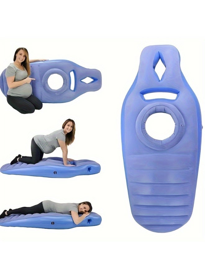 NIBEMINENT Inflatable Pregnancy Pillow, Maternity Pillow, Pregnancy Pool Float With Abdominal Hole, Full Body Maternity Airbed with Hole for Tummy Sleeping Comfort&Yoga  - Image 1