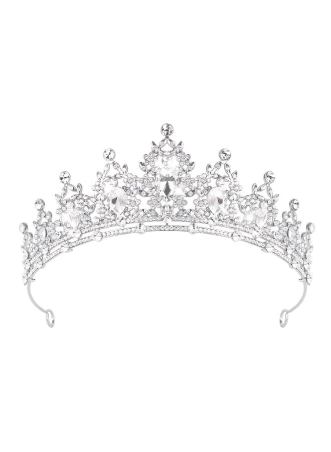 BEAYFILY Tiara for Women Crown and Tiara for Girl Princess Bride Wedding Happy Birthday Halloween Cosplay Hair Accessories Decorations Silver - Image 2