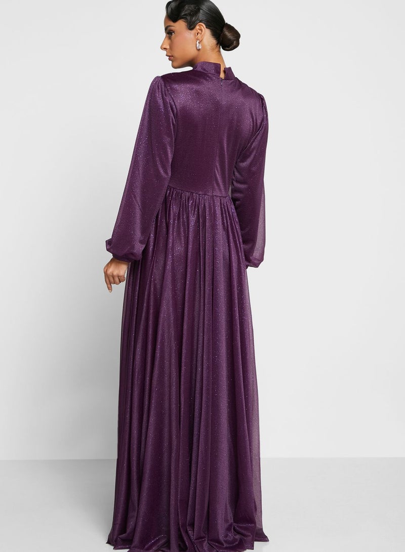 Khizana Cuff Sleeve Flare Dress - Image 2