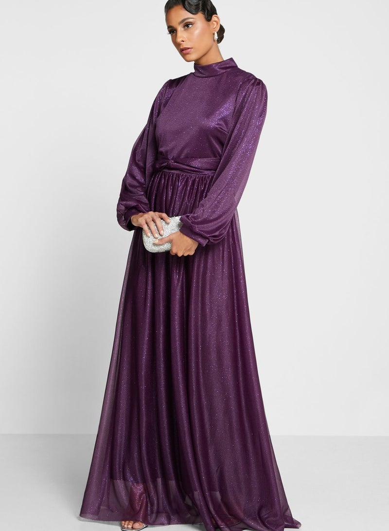 Khizana Cuff Sleeve Flare Dress - Image 4
