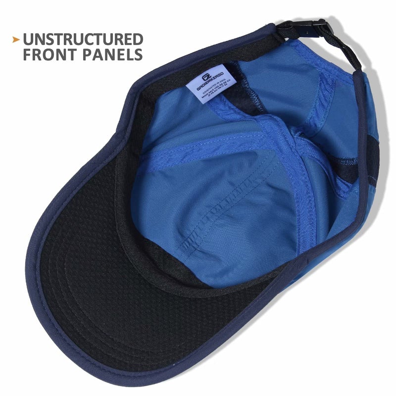 GADIEMKENSD GADIEMKENSD Unstructured Hats Baseball Cap UPF 50+ Quick Drying Running Hat for Men Women Lightweight Breathable Trucker Dad Hat Outdoor Sports Hiking Fishing Golf Mesh Hats Blue  - Image 3