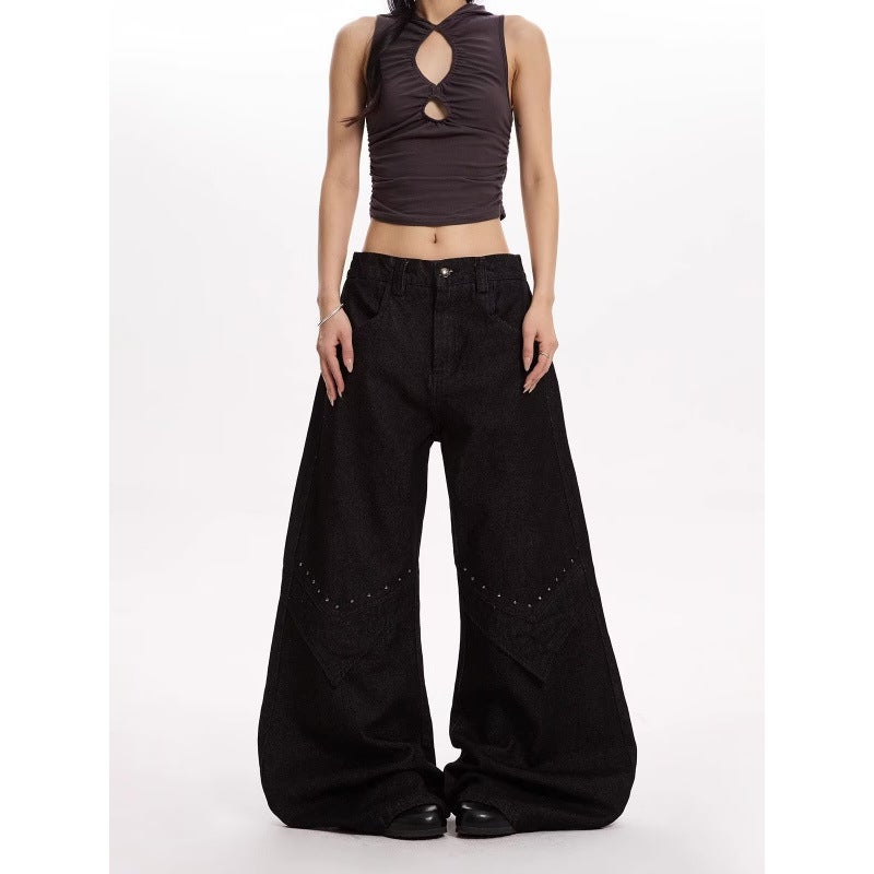 Unisex Classic Denim Jeans Loose Fit Daily Outdoor Wear - Image 3