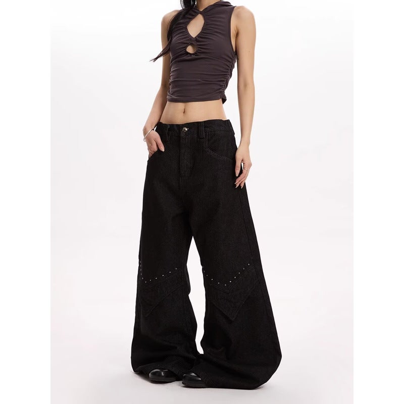 Unisex Classic Denim Jeans Loose Fit Daily Outdoor Wear - Image 4