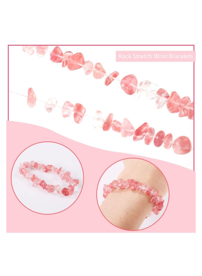 سيوسي Chakra Bracelets for Women, 8pcs Natural Colorful Crystal Bracelets for 7 Chakra Lrregular Gemstone Bracelets Crystal Chip Bracelet for Women Men - Image 2