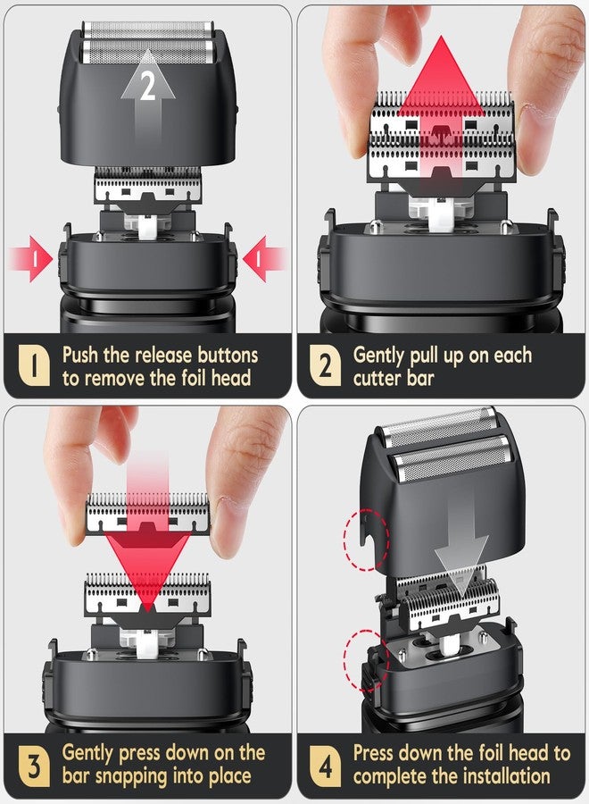 Brightup Foil Shaver Replacement Blades, Foil Razor Replacement Head for Men, Professional Foil Assembly and Inner Cutters Compatible with BT-S03 Shaver for Close Shaving - Image 2
