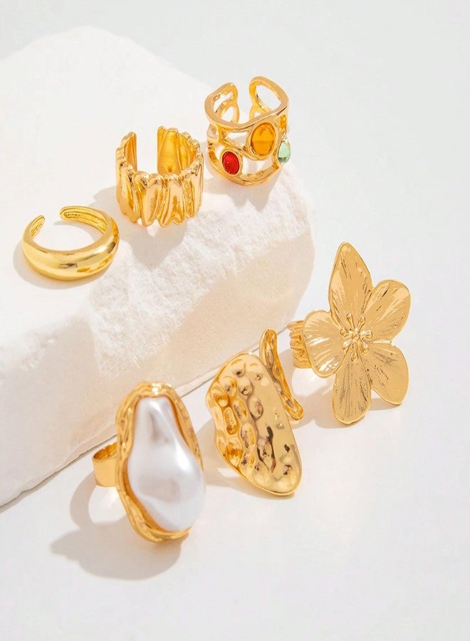 Dcfywl731 Gold Knuckle Rings Set for Women Gifts Trendy Stuff Boho Retro Stackable Star Moon Heart Rings Cute Stuff Jewelry Christmas Gifts Stocking Stuffers - Image 5