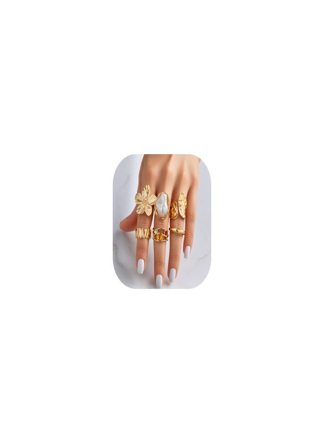 Dcfywl731 Gold Knuckle Rings Set for Women Gifts Trendy Stuff Boho Retro Stackable Star Moon Heart Rings Cute Stuff Jewelry Christmas Gifts Stocking Stuffers - Image 1
