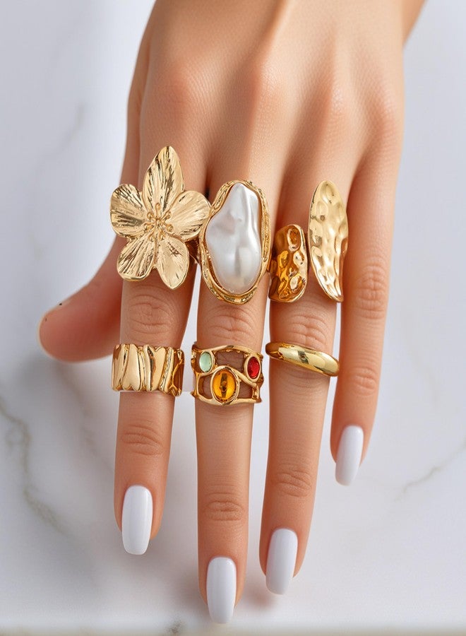 Dcfywl731 Gold Knuckle Rings Set for Women Gifts Trendy Stuff Boho Retro Stackable Star Moon Heart Rings Cute Stuff Jewelry Christmas Gifts Stocking Stuffers - Image 2