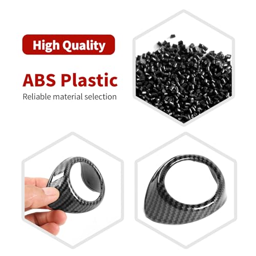 JOSHELA for Mustang A Pillar Speaker Trim Cover Fit for Ford Mustang 2015-2023 Black Carbon Fiber Interior Accessories 2pcs - Image 3