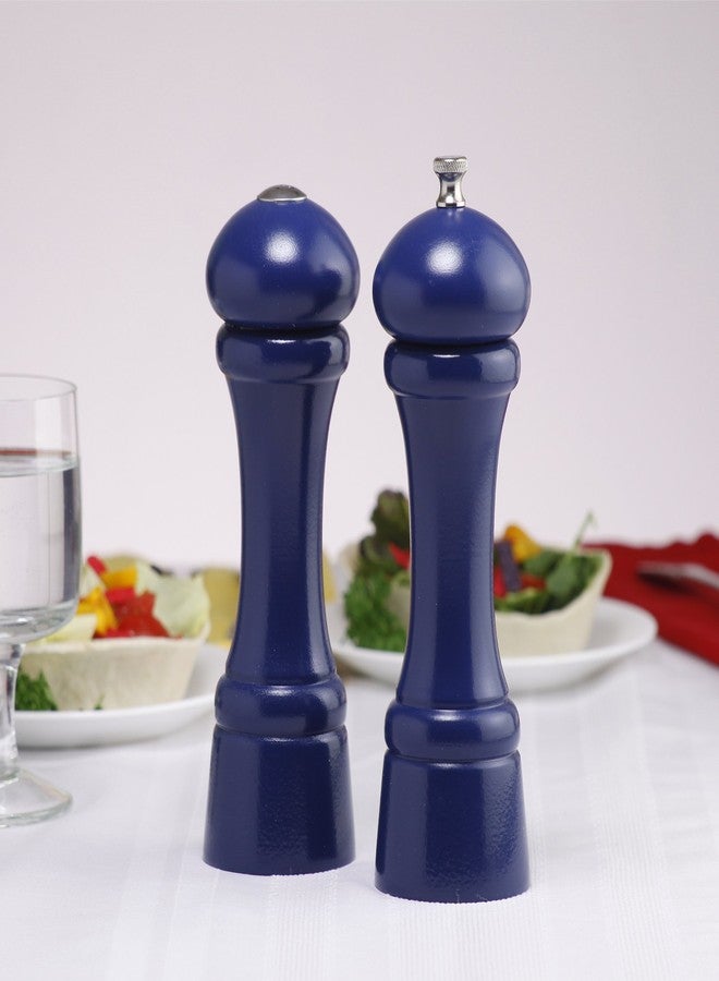 Chef Specialties 8 Inch Windsor Pepper Mill and Salt Shaker Set - Cobalt Blue - Image 2