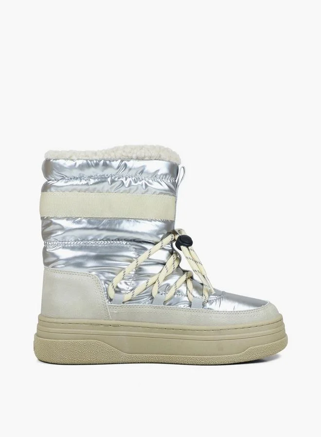 Gap WHITE Women'S Paradise High Nyl Lace-Up Boots - Gpw5212071620 for Women | Best Price UAE