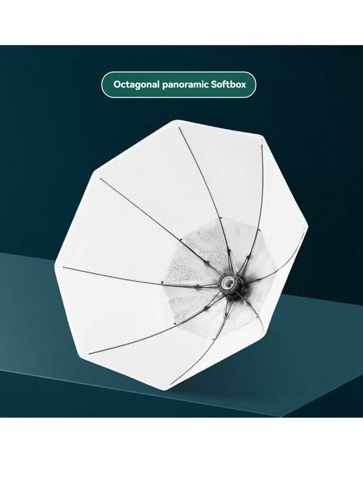 Arabest Professional Studio Octagonal Softbox Set 200W LED Tri-Colour Dimmer 360° Panoramic Fill Light Studio Indoor Fill Light 70*70cm Softbox+200W Bulb+2M Light Stand+Storage Bag - Image 4