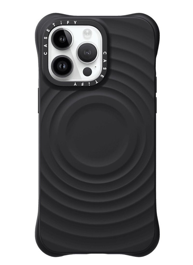 Casetify Ripple iPhone 14 Pro Max/15 Pro Max/16 Pro Max Case Wave Textured Compatible with MagSafe Black  - Image 2