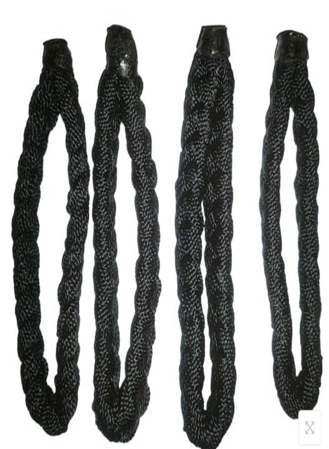 needs collection سوار خيطي تقليدي للحماية، سوار معصم من القطن الأسود، 14 سم (عبوة من 4 قطع) - Image 1