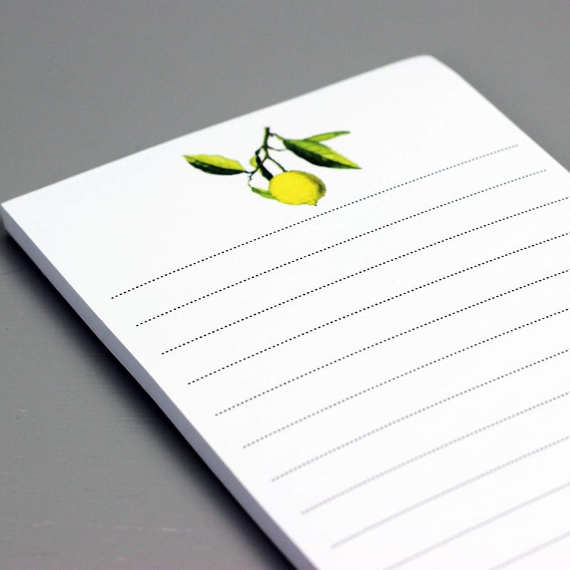 Nancy Nikko Lemon and Olive Branch Refrigerator Notepads - Set of 2 Pads - Image 3