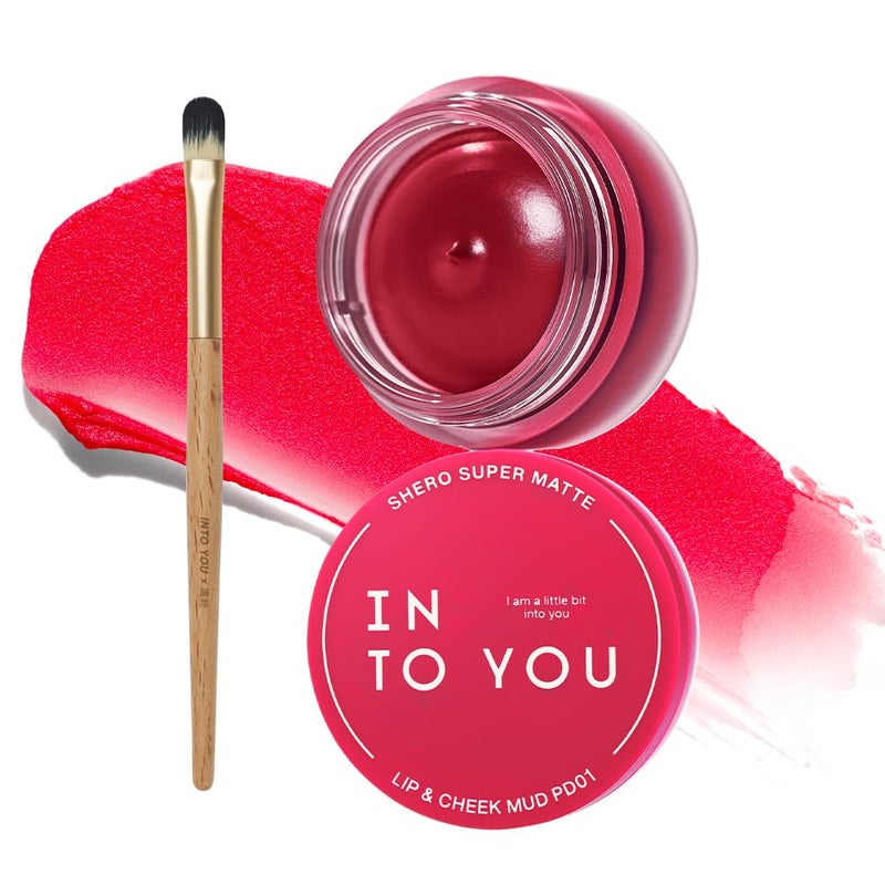 INTO YOU Matte Liquid Lipstick for Women, Canned Long Lasting Red Lipstick Waterproof with Lip Brush, No Transfer, High Pigmented with Lightweight Lip Mud Texture(PD01) - Image 1