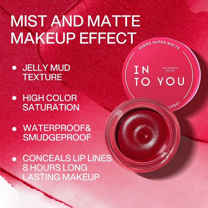 INTO YOU Matte Liquid Lipstick for Women, Canned Long Lasting Red Lipstick Waterproof with Lip Brush, No Transfer, High Pigmented with Lightweight Lip Mud Texture(PD01) - Image 2