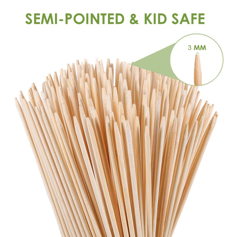 WixiTool Smores Sticks 36" Long 5 mm Thick, 120 PCS Marshmallow Roasting Smore Sticks Bamboo, Disposable Marshmellow Sticks Camping Heavy Duty SMores Skewers for Outdoor Fire Pits Campfires Hot Dog Sausage - Image 2