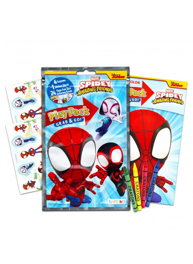 Marvel Shop Spidey and His Amazing Friends Birthday Party Favors and Supplies for Kids ~ Bundle with 12 Marvel Spidey Activity Play Packs for Boys and Girls with Mini Coloring Book, Stickers - Image 2