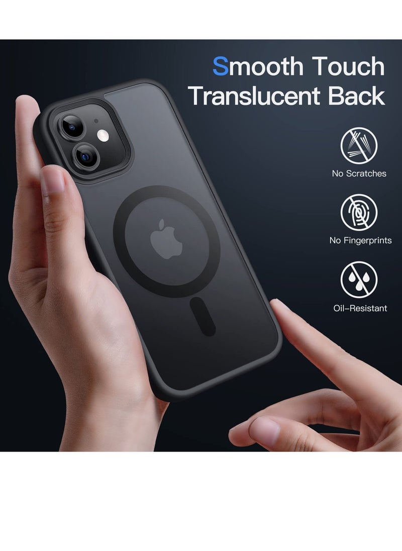 Jetech Magnetic Case for Iphone 12 12 Pro 6.1 Inch Compatible With Magsafe Translucent Matte Back Slim Shockproof Phone Cover Black - pzsku/Z96FA3D9963731C215E00Z/45/_/1731622067/2d757cd5-a12d-49c5-806c-51921298e3e0