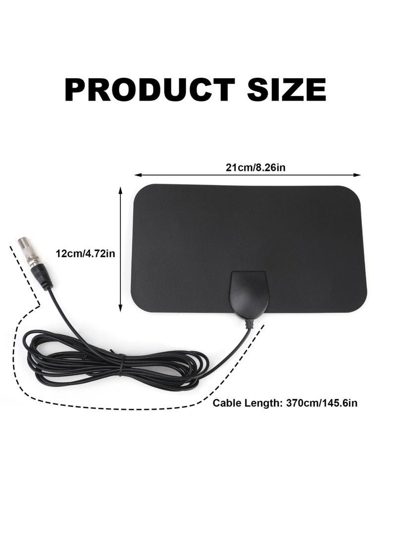 Excefore - Indoor TV Aerial, High Definition 4K Digital TV Antenna, with 50+ Miles Range 360°Reception, Clear Picture & Sound, 3.6Meter Coax HDTV Cable, for Local Channels and Freeview TV with Signal Booster - Image 1