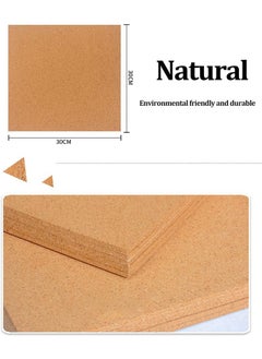 LENND Cork Board, 30cm x 26cm, Corkboard, Wall Bulletin Boards With 35 Multi-Color Push Pins, Natural, 8 Pack  - Image 2