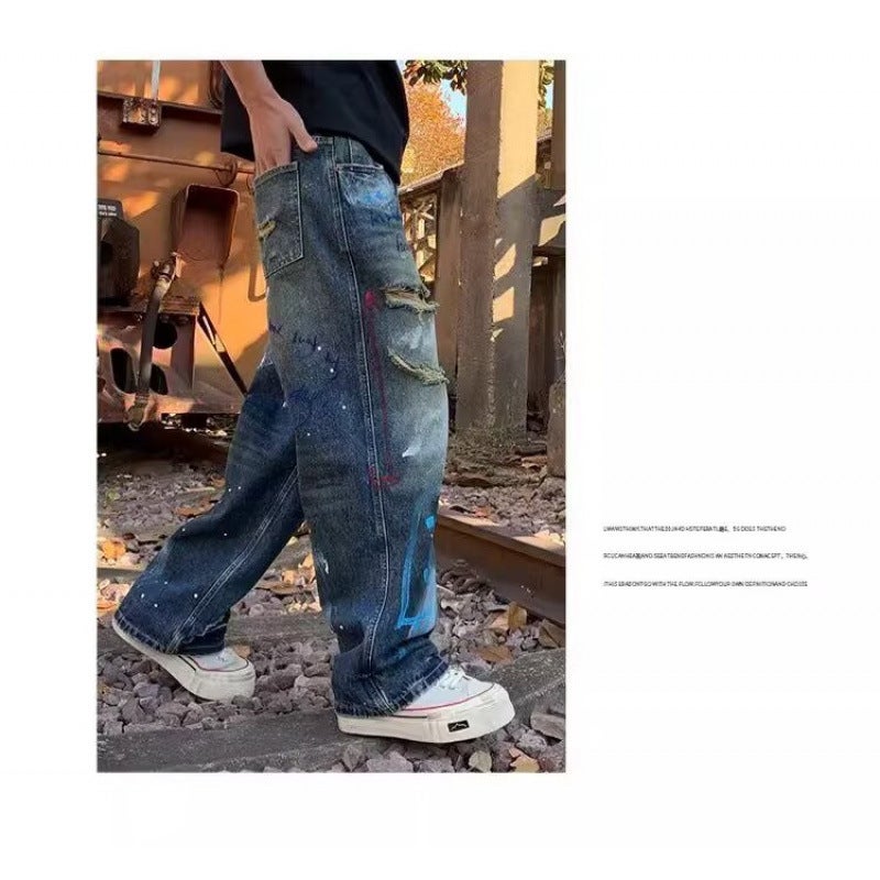 Unisex Casual Daily Denim Jeans - Image 1