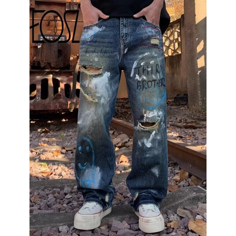 Unisex Casual Daily Denim Jeans - Image 2