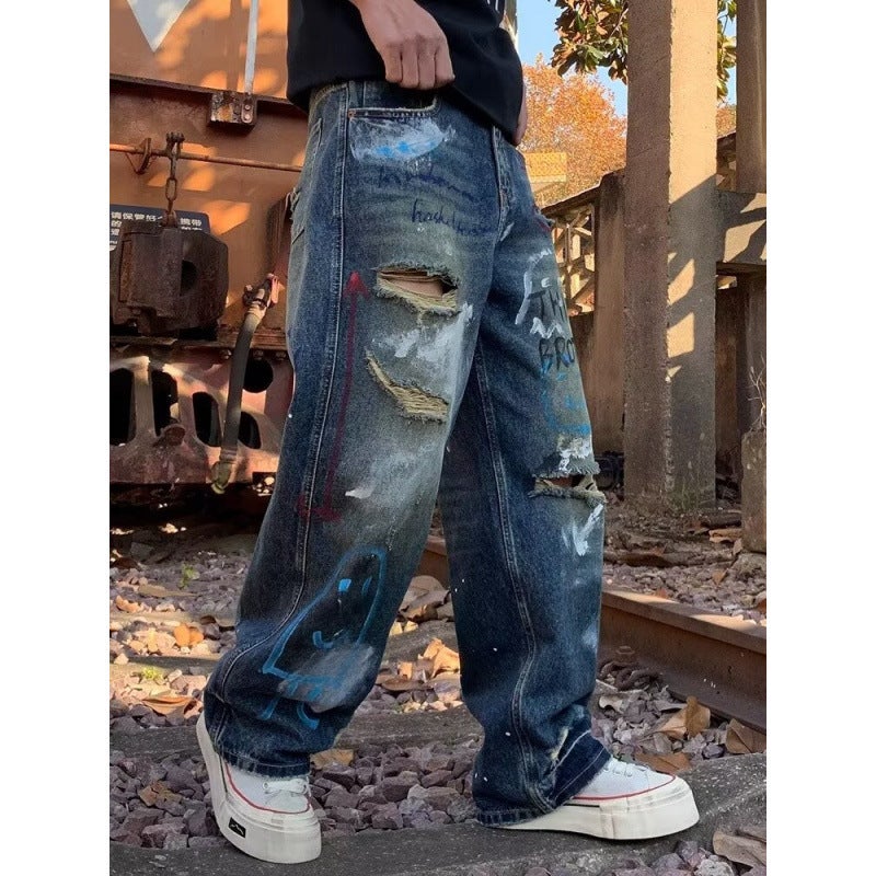 Unisex Casual Daily Denim Jeans - Image 3