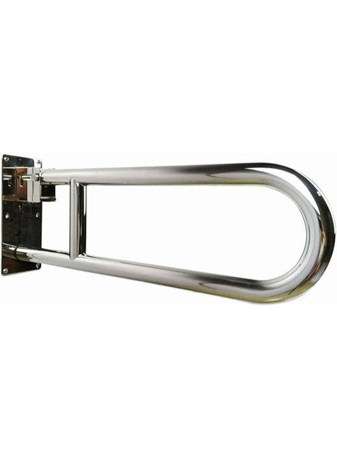 Stainless steel foldable toilet safety bar – bathroom wall grab bar for elderly and disabled support with a strong and durable handle - Image 1