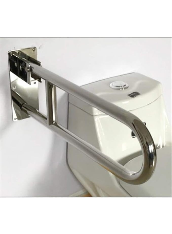 Stainless steel foldable toilet safety bar – bathroom wall grab bar for elderly and disabled support with a strong and durable handle - Image 5