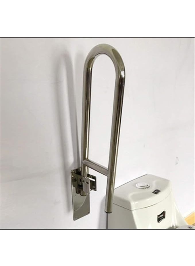 Stainless steel foldable toilet safety bar – bathroom wall grab bar for elderly and disabled support with a strong and durable handle - Image 4