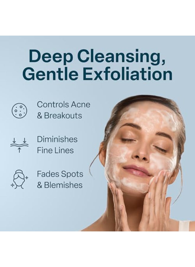 QRxLabs Glycolic Acid Face Wash Gel Cleanser Ingrown Hair Relief Dark Spot Correction Facial Exfoliator Oil Control Cleanser Unscented 6 Fl Oz - Image 4