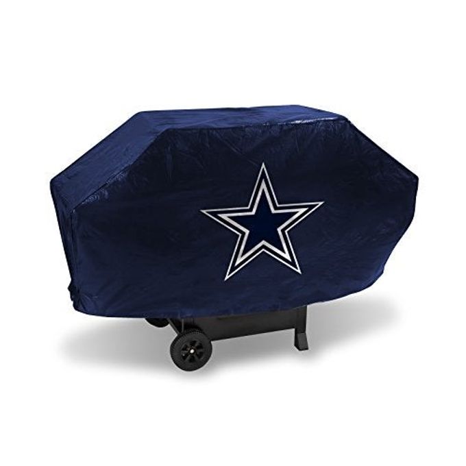 Rico Industries NFL Dallas Cowboys Navy Deluxe Grill Cover Deluxe Vinyl Grill Cover - 68' Wide/Heavy Duty/Velcro Staps