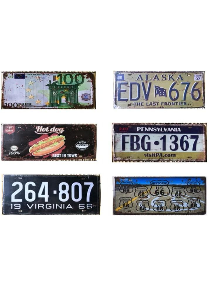 LINGWEI Wall Decoration Metal Poster Wall Plates Car Plate Art Poster Metal Decoration For Hom Vintage Metal Tin Sign Poster Plaque Bar Pub Club Tavern Wall Home Retro Decor  - Image 1