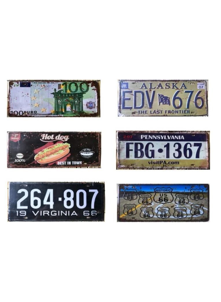 LINGWEI Wall Decoration Metal Poster Wall Plates Car Plate Art Poster Metal Decoration For Hom Vintage Metal Tin Sign Poster Plaque Bar Pub Club Tavern Wall Home Retro Decor  - Image 2