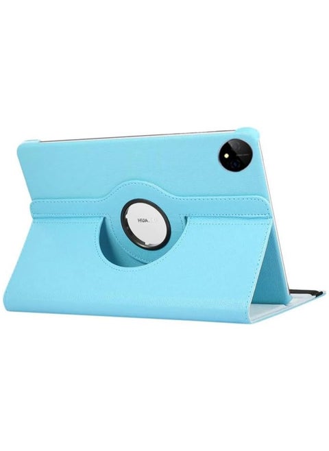 Compatible with Huawei MatePad Pro 12.2 inch 2024 Tablet PU Leather Cover Sleep Wake Function 360 Rotating Stand Protective Shell For MatePad Pro 12.2'' (Sky Blue)