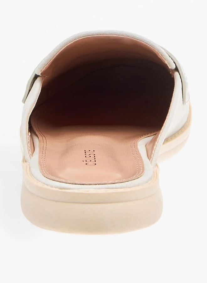 سيليست Womens Solid Slip-On Mules